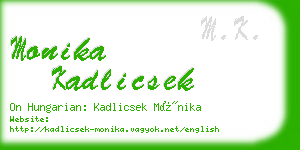 monika kadlicsek business card